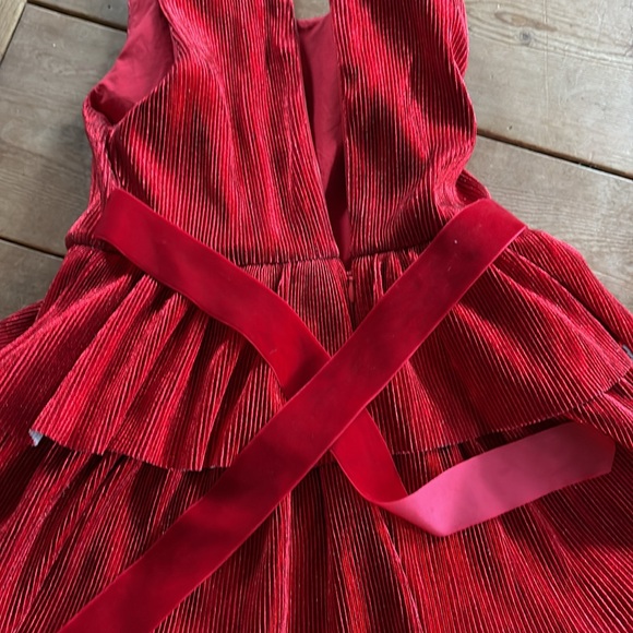 MiniBoden Red Shiny Tulle Dress 8/9 - Picture 8 of 10